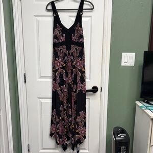 INC International Concepts Black Paisley-Print Maxi Dress